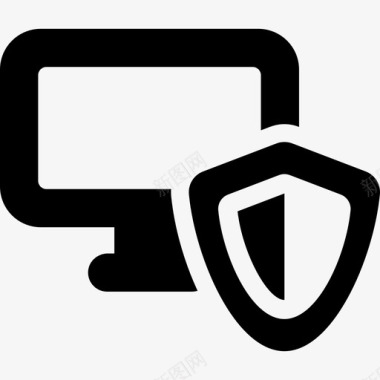 PC保护技术网络安全填充图标图标