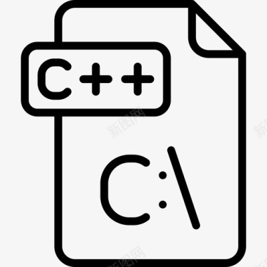 C文件编程线工艺线性图标图标