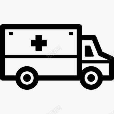 救护车运输科学和医疗图标图标