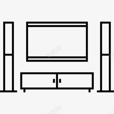 电视家具现代家具图标图标