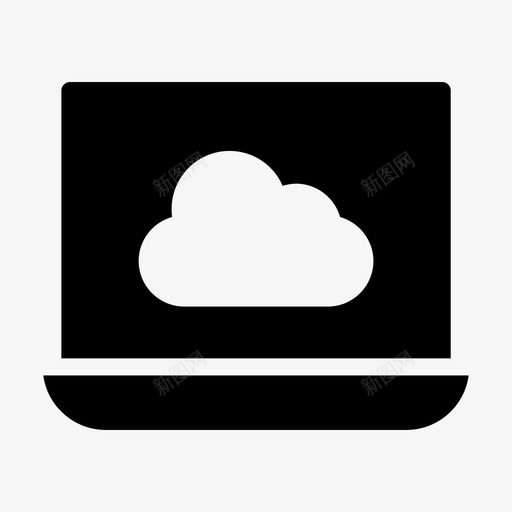 云数据库笔记本电脑图标svg_新图网 https://ixintu.com 云 存储 数据库 服务器 笔记本电脑