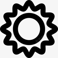 太阳能循环利用太阳能生态和循环利用线性图标高清图片
