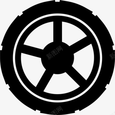 摩托车轮子橡胶轮子轮子图标图标