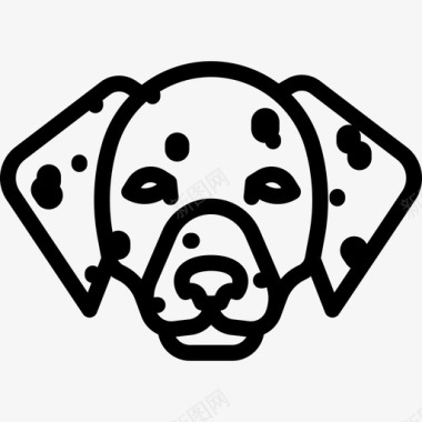 达尔马提亚犬犬种头直系图标图标