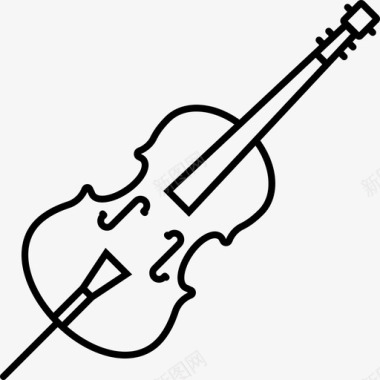大提琴音乐乐器画廊图标图标