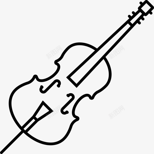 大提琴音乐乐器画廊图标svg_新图网 https://ixintu.com 乐器画廊 大提琴 音乐