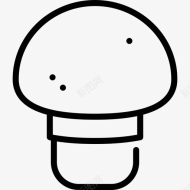 蘑菇烧烤线工艺直纹图标图标