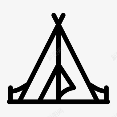 帐篷野营露营图标图标