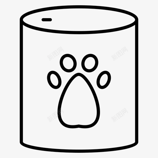 食品罐罐装食品猫食图标svg_新图网 https://ixintu.com 宠物食品 狗食 猫食 罐装食品 食品罐