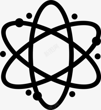 科学原子核图标图标