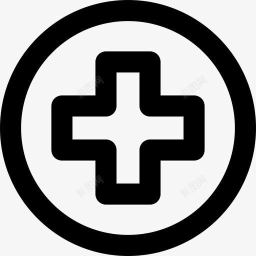 红十字会小型医院直线医院图标svg_新图网 https://ixintu.com 小型医院 直线医院 红十字会