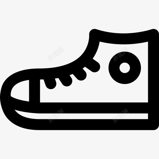 运动鞋时尚线性鞋图标svg_新图网 https://ixintu.com 时尚 线性鞋 运动鞋