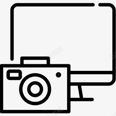相机工具集线性图标图标