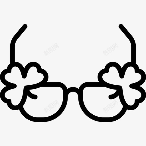 眼镜圣帕特里克第三天直线型图标svg_新图网 https://ixintu.com 圣帕特里克第三天 直线型 眼镜