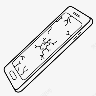 手机屏幕破裂智能手机屏幕破裂图标图标