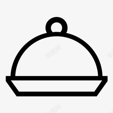 盘子盖自助餐厅食物图标图标