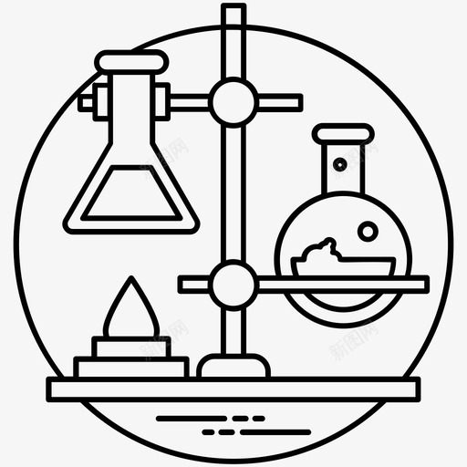 采购产品化学化学烧瓶实验室设备图标svg_新图网 https://ixintu.com 化学烧瓶 实验室玻璃器皿 实验室设备 容量瓶 科学技术线图标 采购产品化学