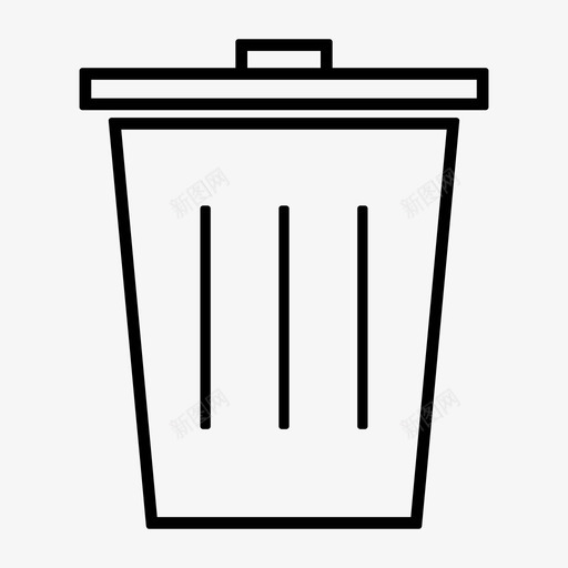 垃圾桶删除广告图标svg_新图网 https://ixintu.com 删除 垃圾桶 广告 营销