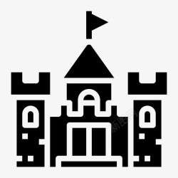 中世纪的玩具城堡建筑中世纪图标高清图片