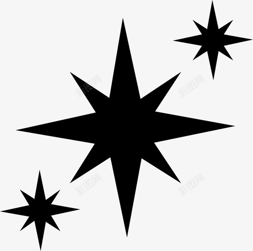星星天文学天空图标svg_新图网 https://ixintu.com 天文学 天空 星星