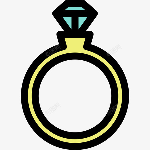 订婚戒指时尚线性颜色爱情套装图标svg_新图网 https://ixintu.com 时尚 线性颜色爱情套装 订婚戒指