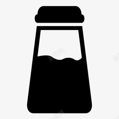 盐自助餐厅食品图标图标