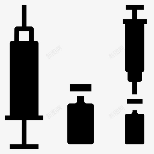 药品注射器疫苗图标svg_新图网 https://ixintu.com 医用固体 注射器 疫苗 药品