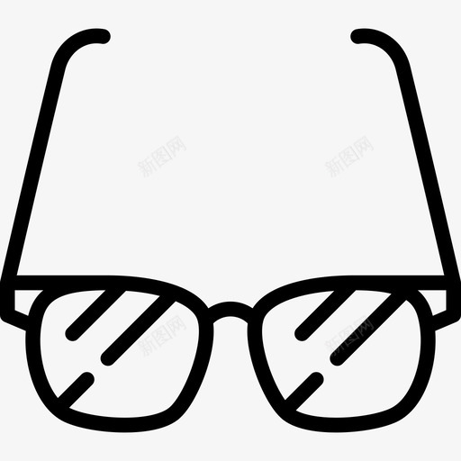 眼镜时髦风格直线型图标svg_新图网 https://ixintu.com 时髦风格 直线型 眼镜