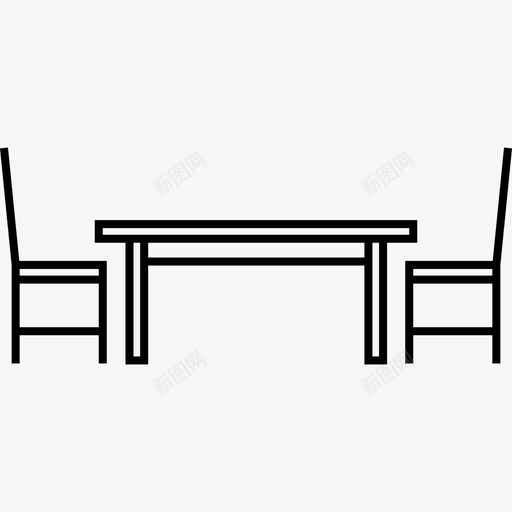 餐桌现代家具图标svg_新图网 https://ixintu.com 现代家具 餐桌