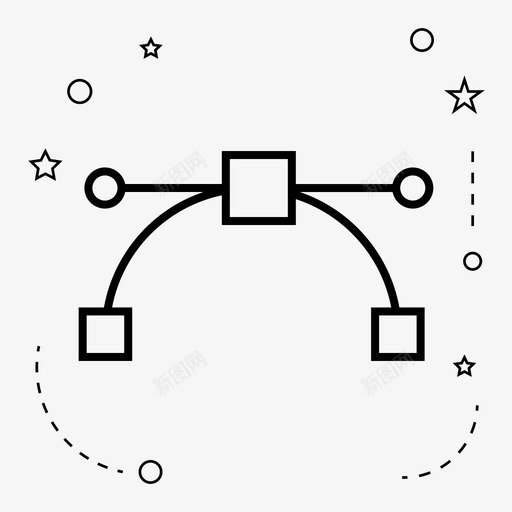 锚贝塞尔点图标svg_新图网 https://ixintu.com 点 设计 贝塞尔 锚