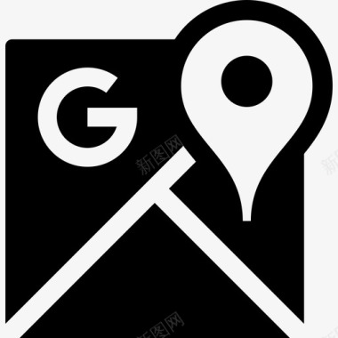 谷歌地图地图和旗帜谷歌服务填充图标图标