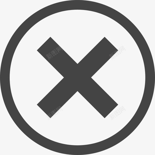 取消按钮声明图标线性svg_新图网 https://ixintu.com 取消按钮 声明图标 线性