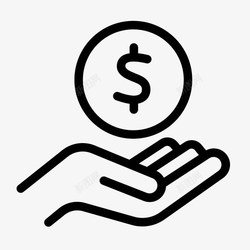 金钱硬币分配图标svg_新图网 https://ixintu.com 分配 医疗援助 接受 激励 硬币 给予 金钱