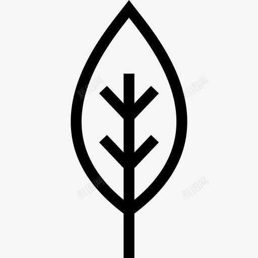桦树花和叶线形图标svg_新图网 https://ixintu.com 桦树 线形 花和叶