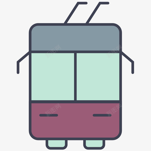 cablesvg_新图网 https://ixintu.com cable bus 填充 多色 可爱 精美
