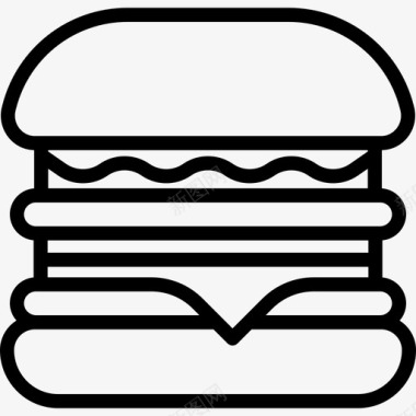 汉堡快餐直系汉堡图标图标