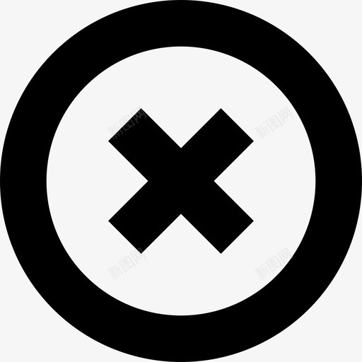 取消圆形按钮形状投票和问候图标svg_新图网 https://ixintu.com 取消圆形按钮 形状 投票和问候