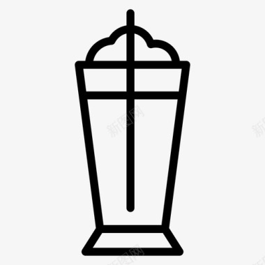 咖啡冰饮料玻璃图标图标