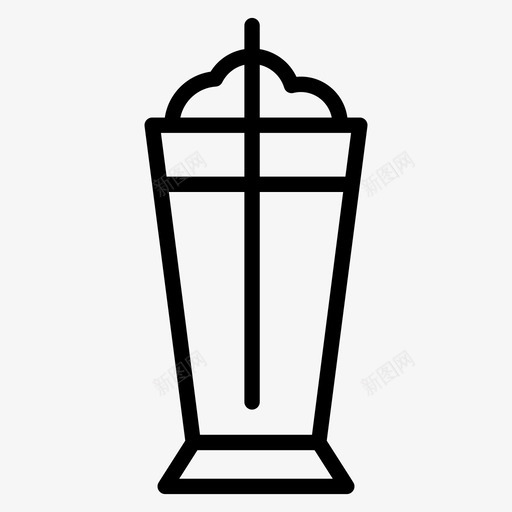 咖啡冰饮料玻璃图标svg_新图网 https://ixintu.com 咖啡冰 咖啡提纲 玻璃 饮料