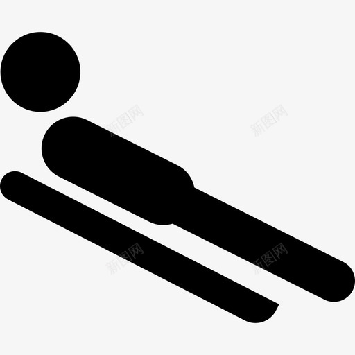 雪橇体育奥运会图标svg_新图网 https://ixintu.com 体育 奥运会 雪橇
