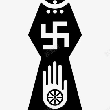 耆那教形状宗教符号图标图标