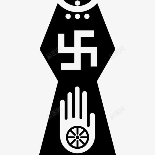 耆那教形状宗教符号图标svg_新图网 https://ixintu.com 宗教符号 形状 耆那教