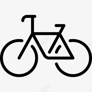 自行车生态线工艺直线图标图标