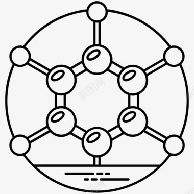 原子线分子科学分子技术图标图标