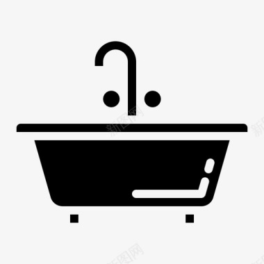 浴缸浴室洗衣房图标图标