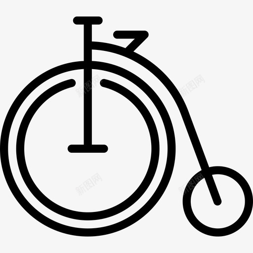 自行车游乐园线工艺直线型图标svg_新图网 https://ixintu.com 游乐园线工艺 直线型 自行车