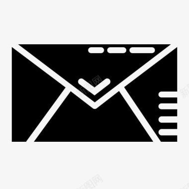 电子邮件字形地址信封图标图标
