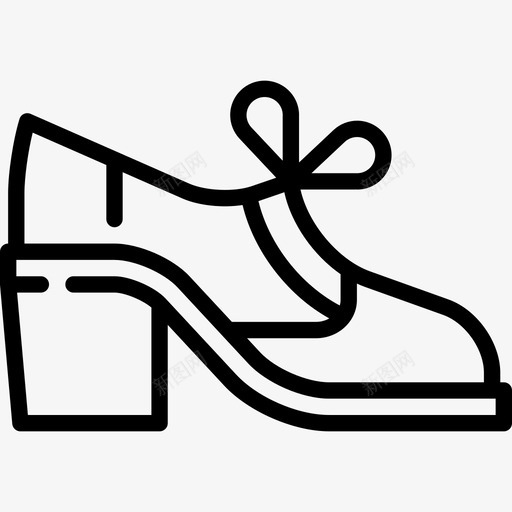牛津地狱鞋和船线工艺直线图标svg_新图网 https://ixintu.com 牛津地狱 直线 鞋和船线工艺