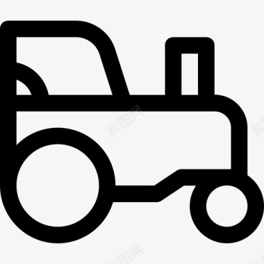 拖拉机运输线性工业元件图标图标