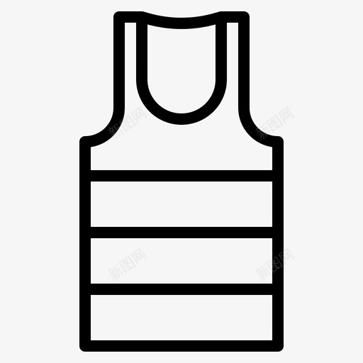 无袖服装衬衫图标svg_新图网 https://ixintu.com 夏季纯色 无袖 服装 背心 衬衫